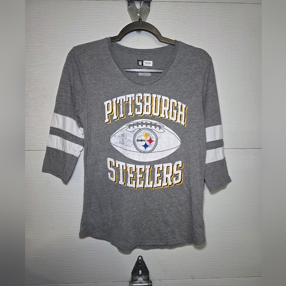 NFL Tops - NFL Team Apparel Gray Women's Tee with White NFL Shield